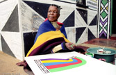 South Africa. Esther Mahlangu, is an internationally renowned Ndebele artist In Germany she painted a BMW and for British Airway an airplane.