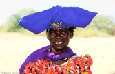 Namibia. Herero woman in traditional costume.