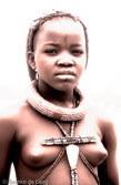 Namibia. Himba girl with traditional jewellery.